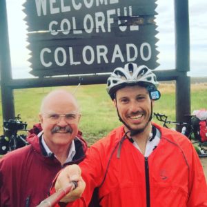 My best friend Bob Potter showed up to suprise me 5 miles before I hit the Colorado border and 10 minutes after I just rode through a nasty storm! #bestdayever #bobpotter #Transam2016 #Biketouring #Bicycletour #CycleTouring #AdventureByBike #RideYourBike #GetOutAndRide #worldbybike #BikeTour #Bikepacking #AdventureCycling #DudeRobot